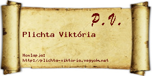 Plichta Viktória névjegykártya